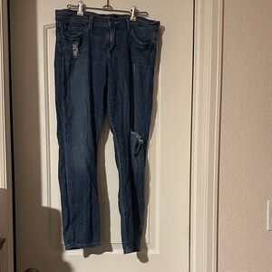 Lucky Brand Dark Blue Distressed Skinny Jeans